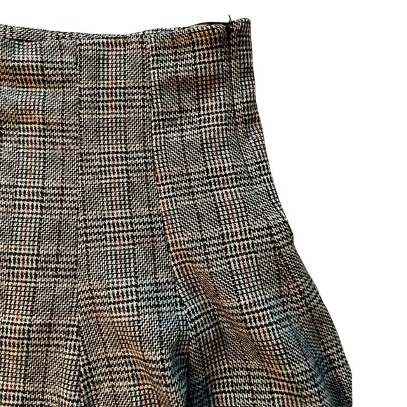PASHUT Wool A-Line Skirt Herringbone Knee Length Pleated Gray Academia Israel - Picture 7 of 10